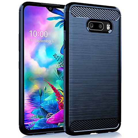 Coque en Fiber de carbone TPU souple antichoc, étui pour LG G8X ThinQ V60/V50 ThinQ K61 K51 LG Q70 Q60 LG K50 LG X6 LG G7 G6 ► Photo 1/1