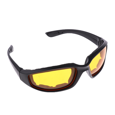 Chopper rembourré résistant au vent lunettes de soleil moto équitation lunettes jaune ► Photo 1/6
