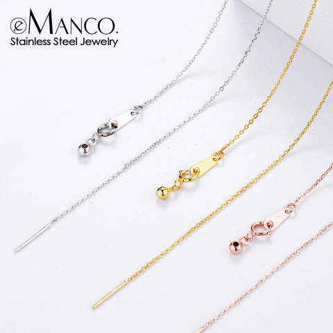 E-manco ajusta longue couche pendentif collier en acier inoxydable 316L collier chocker colliers pour femmes bijoux de mode YX26925 ► Photo 1/6