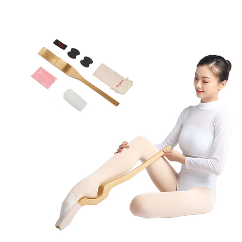 Civière de pieds en bois pour la danse de Ballet, outils de mise en forme du cou-de-pied, rehausseur d'étirement, accessoires de Ballet, fournitures d'exercices en bois ► Photo 1/6