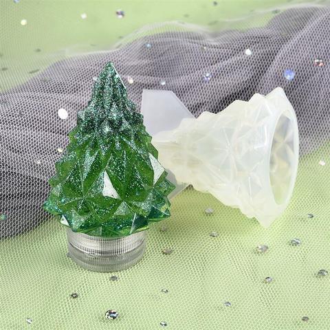 Moule en Silicone pour arbre de noël, résine époxy UV, pour bricolage, artisanat, cadeau Xmax, décoration de maison, moule de moulage ► Photo 1/6