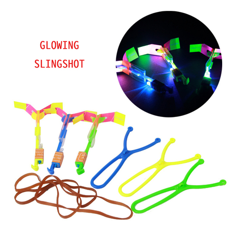 1 ensemble LED bonne affaire rouge bleu double clignotant grands jouets lumineux lumineux fronde cadeaux pour les enfants ► Photo 1/4