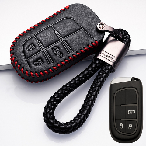 Etui clés de voiture porte-clés protecteur pour Jeep Grand Cherokee Chrysler 300C Renegade Fiat Freemont 2022 ► Photo 1/6