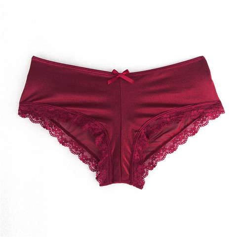 Culotte Sexy en dentelle ajourée pour femmes, en coton, grande taille, avec nœud doux, nouvelle collection, P5171 ► Photo 1/1