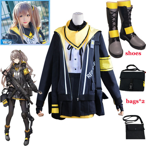 Jeu filles Frontline Ump45 Cosplay Costume bataille Unifrom ensemble complet pour la fête de noël femmes Frontline Ump45 Cosplay bottes chaussures ► Photo 1/6