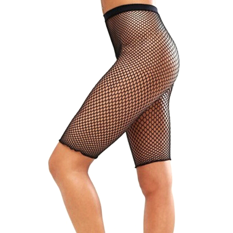 Bas résille court femme Sexy noir collant filet de poisson bas maille Lingerie demi bas mendiant court taille libre ► Photo 1/6