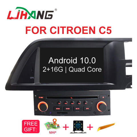 LJHANG – autoradio Android 10, Navigation GPS, lecteur multimédia, DVD, SD, WIFI, RDS, IPS, stéréo, 1 Din, pour voiture citroën C5 (2005 – 2012) ► Photo 1/6