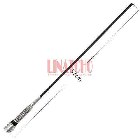 Noir UHF VHF Anti-collision bas ressort autoradio PL259 deux voies haute puissance en fiber de verre voiture antenne ► Photo 1/6