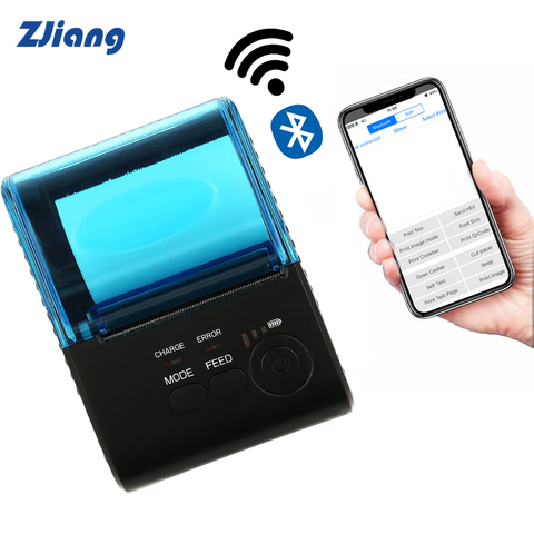 Zjiang Mini Bluetooth Portative D'imprimante Thermique de Reçu D'imprimante de Billet de Connexion Sans Fil 7 pièces Android et 1 pièces iOS Téléphone 58mm ► Photo 1/6