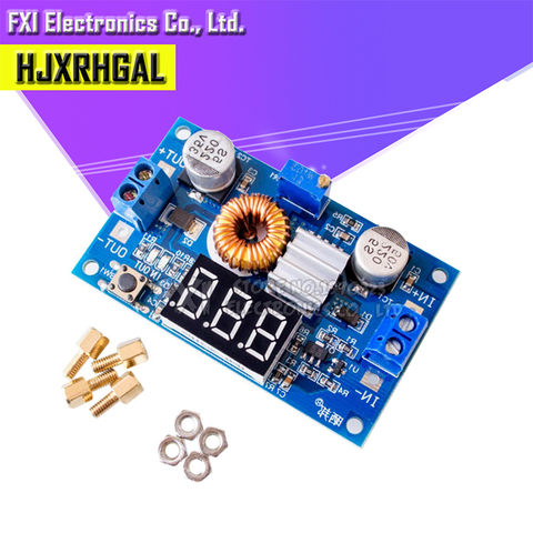 Module abaisseur réglable XL4015 5A 75W DC-DC haute puissance + module d'alimentation LED voltmètre 1 pièces ► Photo 1/2