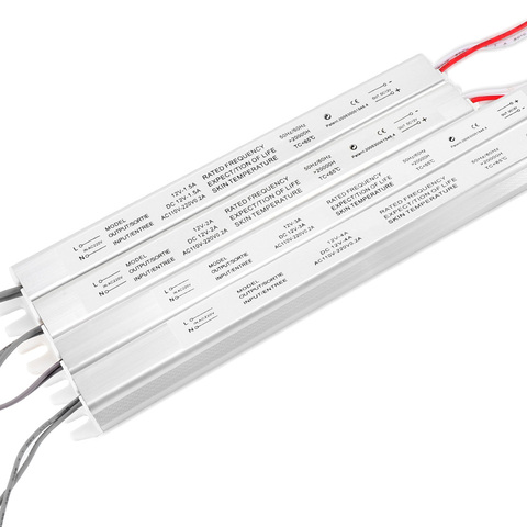 Transformateur d'éclairage DC12V ultra-fin, mini pilote de LED 1.5A 2A 3A 4A 5A 220V à 12V pour la boîte lumineuse publicitaire mince ► Photo 1/6