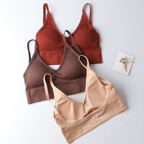 Soutien-gorge Push Up pour femmes, 2 pièces, haut tubulaire court, Lingerie Sexy, Fitness, brassière, Sport, sous-vêtements sans couture ► Photo 1/6