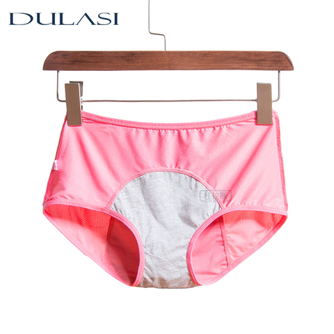 Culotte physiologique pour femmes, sous-vêtements menstruels respirants et Sexy, taille moyenne, chaud, sain pour filles DULASI ► Photo 1/6