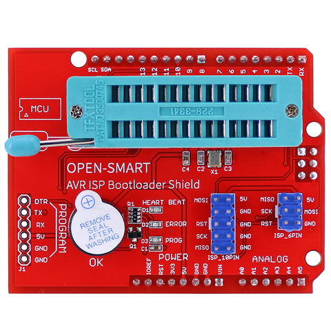 AVR ISP, programmateur de protection de bouclier pour Atmega328P, module de chargeur de démarrage avec buzzer et indicateur LED pour Arduino UNO R3 ► Photo 1/6
