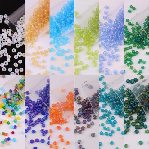 720 pcs/lot 2mm uniforme verre givré perles de rocaille mat AB cristal perle pour la fabrication de bijoux collier breloque à la main bricolage accessoires ► Photo 1/6