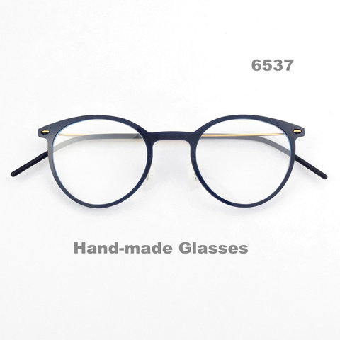 2022 fabrication à la main danemark marque Design ultra-léger lunettes cadres hommes femmes myopie Prescription ronde lunettes Oculos De Grau 6537 ► Photo 1/6