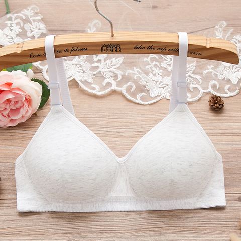 Coton sans anneau en acier fille sous-vêtements période de développement collégiens lycéens été mince soutien-gorge petit poitrine soutien-gorge ► Photo 1/6