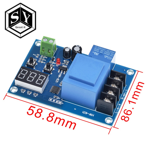 Module de commande numérique de charge de batterie, panneau de Protection de commutateur de commande de chargeur de batterie au Lithium ca 220V ► Photo 1/6