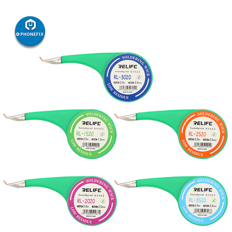 1.5/2/2.5/ 3.0/3.5mm 2.0M Relife dessoudage tresse soudure dissolvant mèche fil pour iPhone téléphone portable BGA soudure réparation ► Photo 1/6