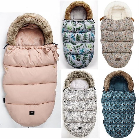 Bébé poussette sac de couchage hiver chaud sac de nuit coupe-vent pour bébé fauteuil roulant enveloppes chancelière ► Photo 1/6