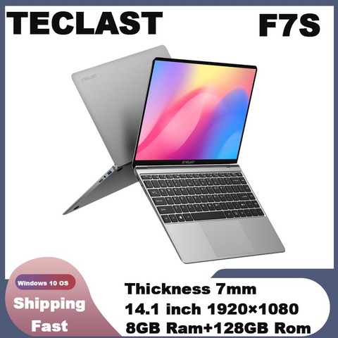 Teclast – pc portable F7S, écran de 14.1 pouces, windows 10, processeur Intel N3350 Dual Core, 2.4GHz, 8 go de RAM, SSD de 128 go, caméra frontale de mpx, 7 heures d'utilisation mixte ► Photo 1/6