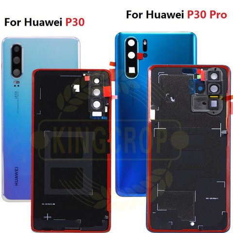 Coque arrière originale pour HUAWEI P30 Pro, avec couvercle de batterie en verre, remplacement d'objectif d'appareil photo ► Photo 1/6