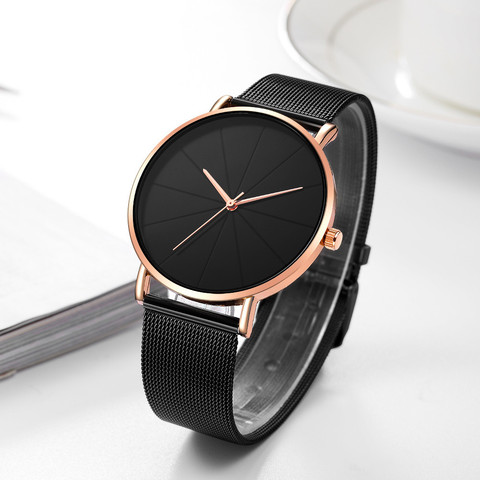 Montre Ultra fine pour hommes, Simple, Business, maille en acier inoxydable, minimaliste, à la mode, 2022 ► Photo 1/6