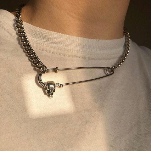 Collier Vintage avec pendentif en métal pour femmes et hommes, style Punk Rock, cadeaux de fête Cool, collier ras du cou Harajuku, à la mode, nouveau ► Photo 1/1