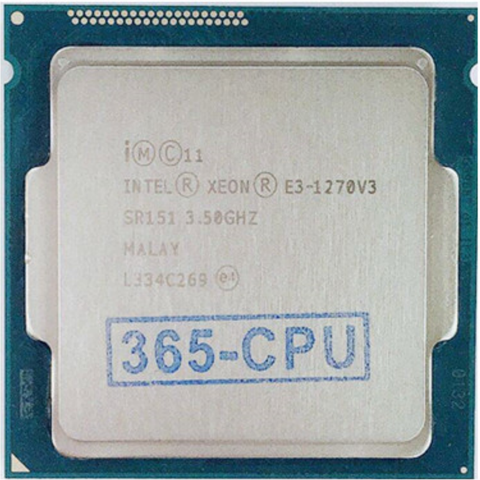 Processeur de serveur E3-1270 V3 3.5GHz, 4 cœurs, 8 mo, LGA1150, 80 W, CPU E3-1270V3 ► Photo 1/1