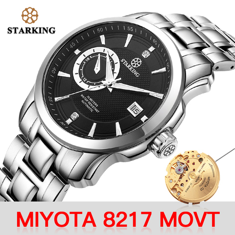 STARKING – montre mécanique japonaise Movt saphir, automatique, étanche, 12/24 heures de calendrier, horloge masculine, AM0166 ► Photo 1/6