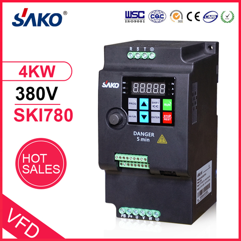 SAKO-convertisseur à fréquence Variable, 4kw, 380V, pour contrôle de vitesse de moteur ► Photo 1/4