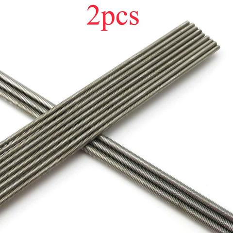 2 pièces M2 M2.5 M3 M4 entièrement fileté Push Pull biellette Servo tringlerie longueur 250mm acier inoxydable attache pour RC modèle voiture bateau bricolage ► Photo 1/6