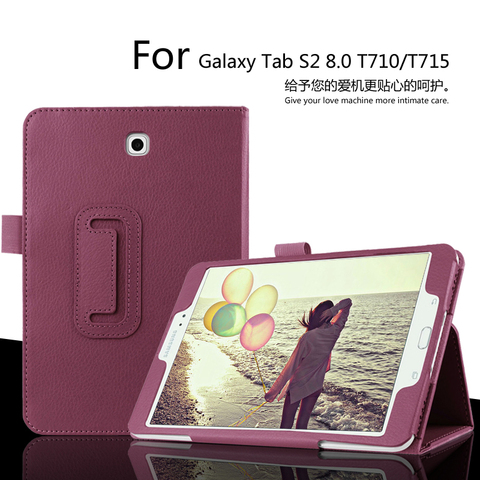 Coque de protection en cuir PU pour Samsung Galaxy Tab S2 SM-T710, étui intelligent pour tablette 8.0 pouces, T713, T715, T719 ► Photo 1/5