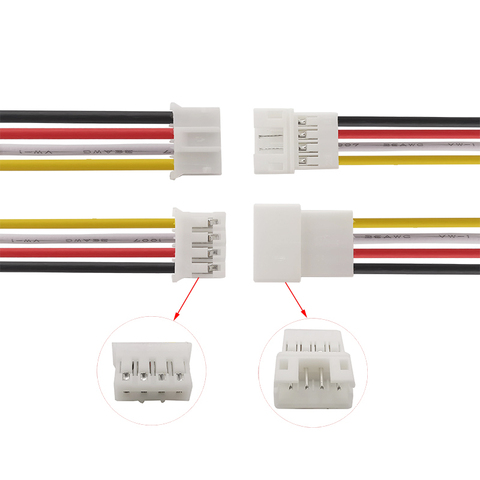 Connecteur JST PH 2.0 4 broches mâle/femelle, 10/5/2/1 paire, connecteur Jack Micro, 20CM, 1007-26awg, câble d'amarrage aérien ► Photo 1/2