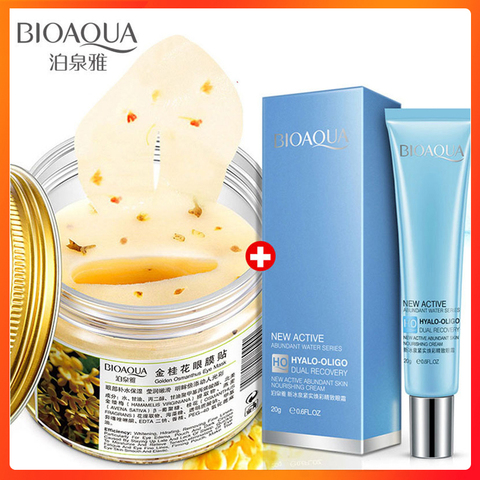 Gold Osmanthus – masque pour les yeux + crème pour les yeux, 80 pièces, anti-poches, anti-cernes, pour les ridules ► Photo 1/6