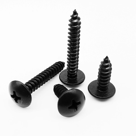 10/50pcs M2.2 M2.9 M3.5 M3.9 M4.2 M4.8 noir 304 acier inoxydable croix Phillips grande tête ronde vis à bois autotaraudeuse ► Photo 1/6