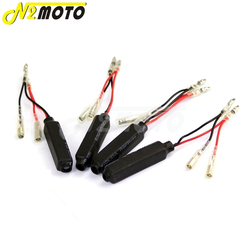 Clignotant LED pour motos 12V, 4 pièces, indicateur de résistance, charge, correction des erreurs, adaptateur universel pour Honda, Yamaha, Kawasaki ► Photo 1/6