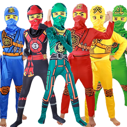Ninjago déguisement garçons Costumes enfants déguisement déguisement carnaval déguisement d'halloween pour enfants Ninja Cosplay super-héros combinaison ► Photo 1/6