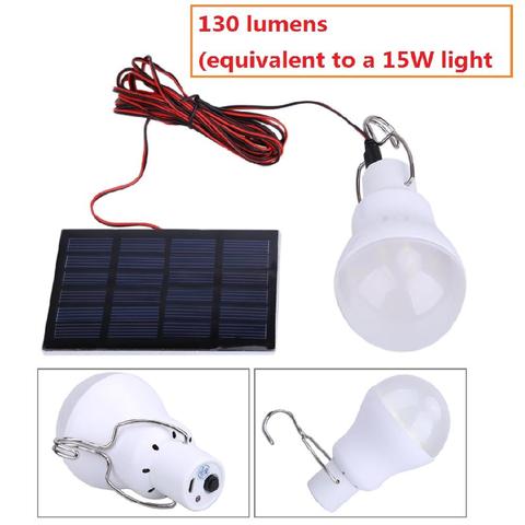 15W 130LM panneau solaire énergie solaire lumière extérieure lampe solaire ampoule Portable lampe à énergie solaire Led éclairage en gros livraison directe ► Photo 1/6