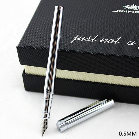 Jinhao-stylo de fontaine en métal, 126mm, stylo de calligraphie, 0.5mm, pour écrire, haute qualité, fournitures scolaires ► Photo 1/3