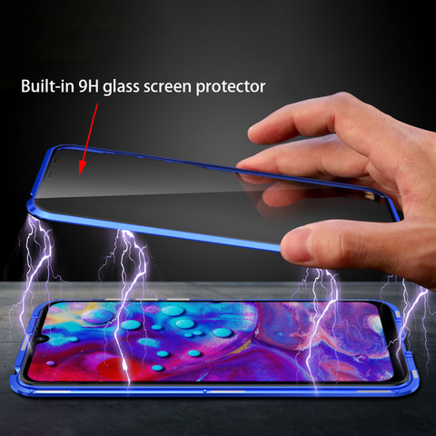 Métal magnétique pour xiaomi redmi note 9 8 pro 9s Mi 11 mi 10 pro mi 10t Pro Poco F2 X3 NFC Note 10 lite étuis pour téléphone crique Funda ► Photo 1/5