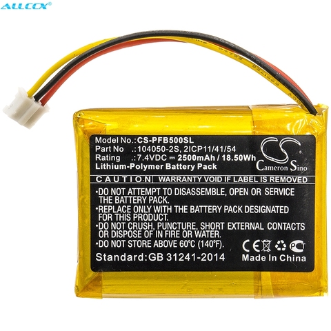 Cameron Sino 2500mAh batterie 104050-2S, 2ICP11/41/54 pour Philips B5/12, Fidelio B5 ► Photo 1/5