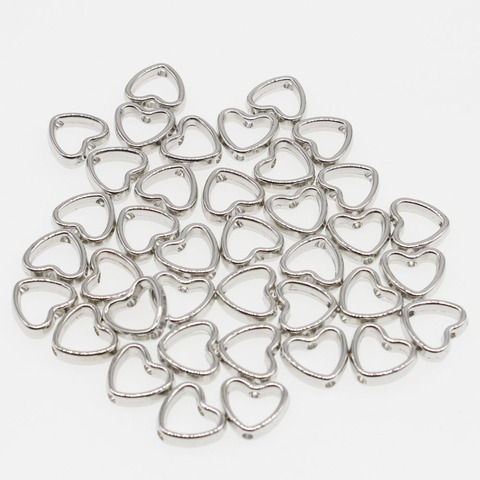 CHONGAI – lot de 200 perles en forme de cœur pour la fabrication de bijoux, couleur or CCB, pour bricolage, 11x12mm ► Photo 1/6