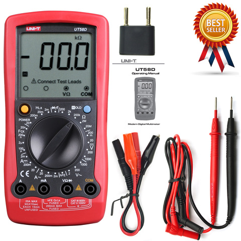 Multimètre numérique UNI-T UT58D, testeur de courant, tension AC/DC, Inductance, Test de continuité ► Photo 1/6