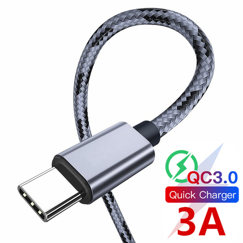 Type USB C câble chargeur rapide 3.0 charge rapide type-c USB-C fil de cordon pour Samsung S9 Xiaomi Redmi K20 Pro Huawei câbles de téléphone ► Photo 1/6