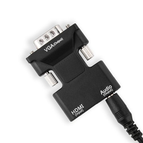 Nouveau adaptateur HDMI Compatible vers VGA femelle vers mâle adaptateur Audio vidéo analogique numérique pour PS3 PC portable HDTV moniteur de projecteur ► Photo 1/6