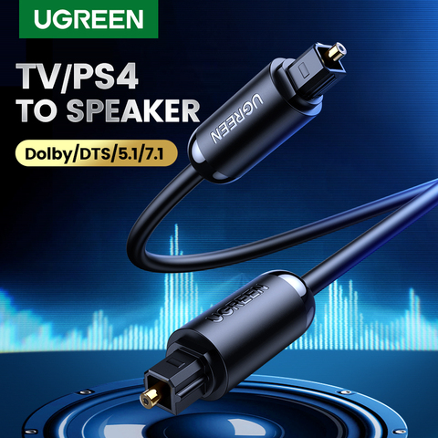 UGREEN câble Audio optique numérique Toslink 1m 3m câble Coaxial SPDIF pour amplificateurs lecteur Blu-ray Xbox 360 barre de son câble à fibres ► Photo 1/6