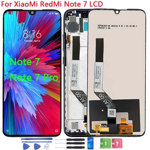 6.3 pouces original LCD pour Xiaomi RedMi Note 7 écran tactile d'affichage à cristaux liquides avec assemblage de cadre pour RedMi Note 7 Pro LCD pièces de réparation ► Photo 1/6