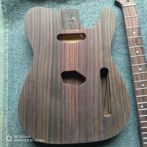 TL bois de rose semi-fini, corps et cou en palissandre, divers demi-finis de guitare sur mesure ► Photo 1/1