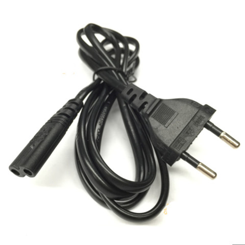 Câble d'alimentation européen EU, prise européenne C7 Figure 8 adaptateur secteur, cordon d'alimentation 1.4m pour chargeur de batterie Radio Portable PSP 4 ► Photo 1/1